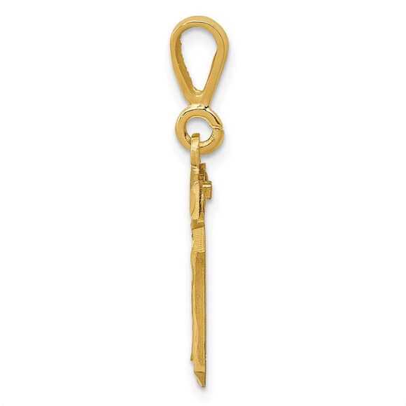 14k Yellow Gold, Varsity Collection, Small D/C Pendant Number 10 - Picture 2 of 4